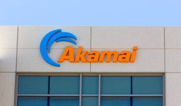 Akamai logo on a wall of a building